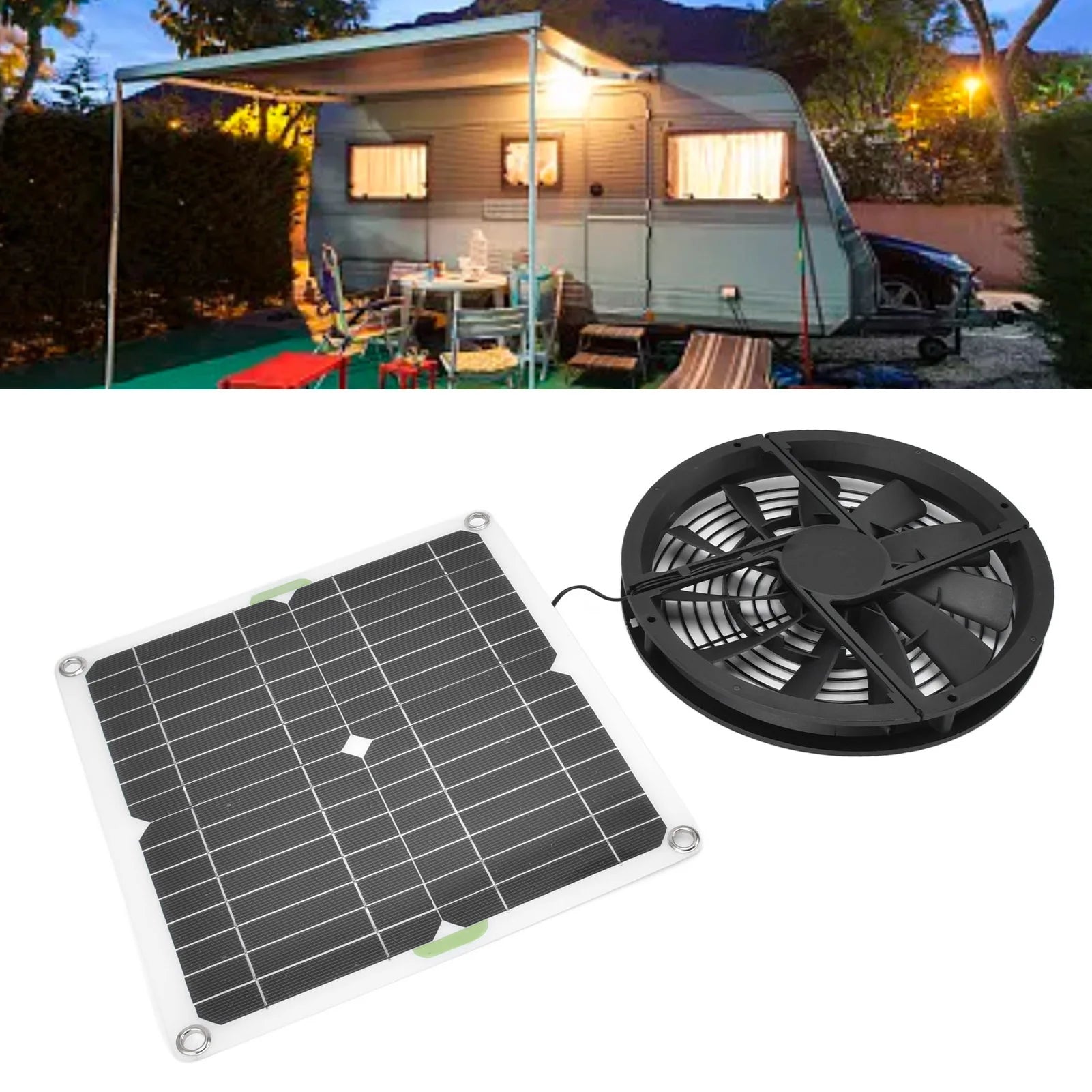 Ventilador Solar 10" para Gallinero e Invernadero