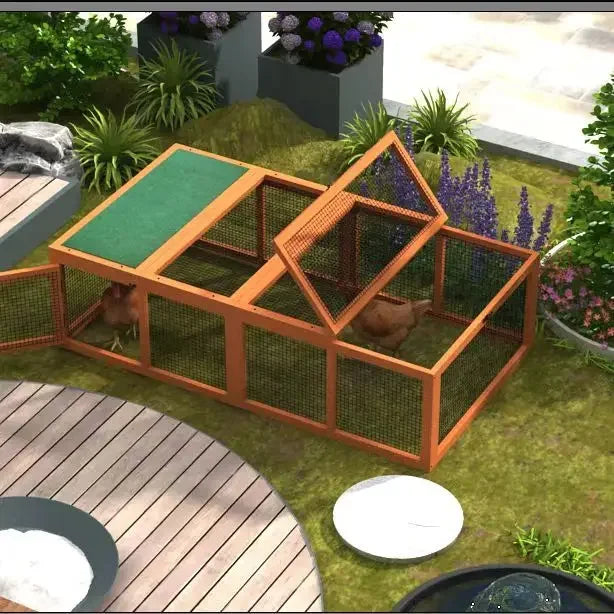 Gallinero de Madera Portátil Fácil de Montar