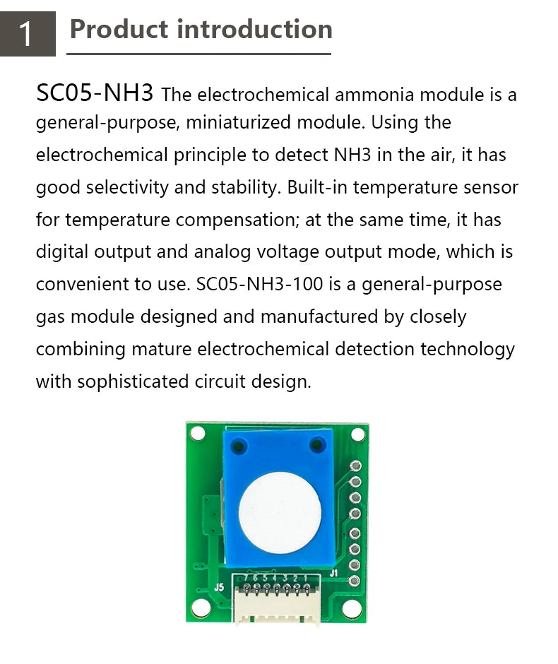 Free Shipping YYS Electrochemical NH3 Gas Ammonia Sensor Module Use For Public Toilet Sewer Garbage Station SC05-NH3