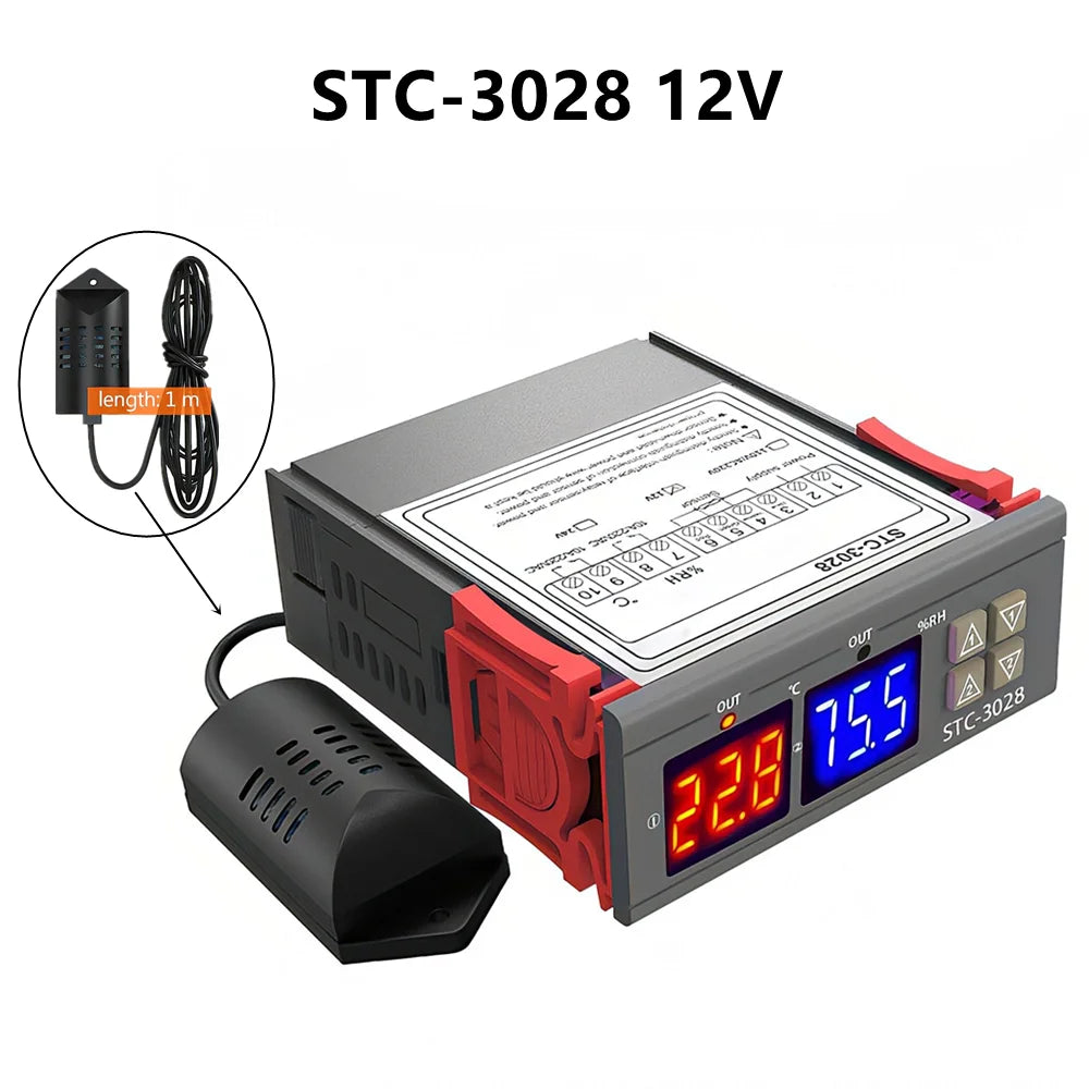 Controlador Digital STC-3028 Temperatura y Humedad