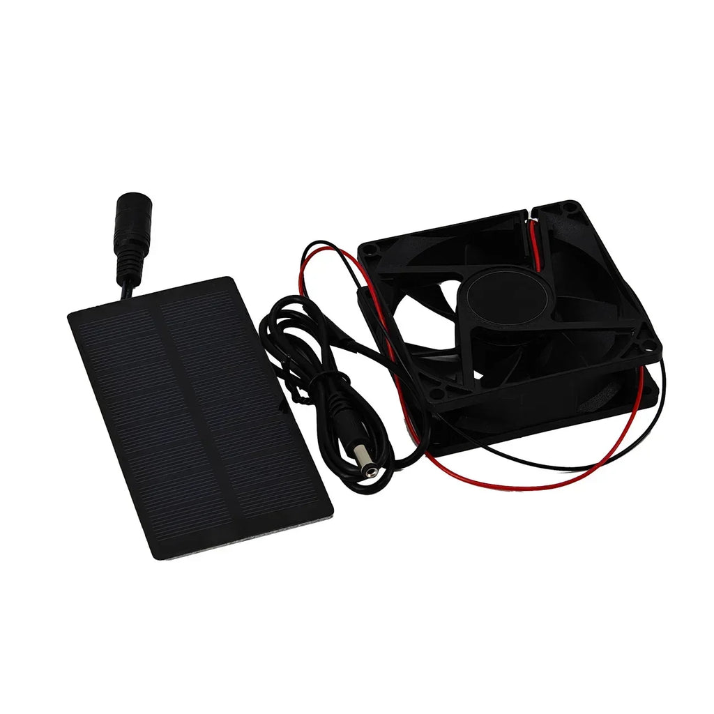 Small Solar Exhaust Fan Mini Cooling Fan Solar Powered Fan Wit Outdoor, Utility Room, Pet House, Chicken House, Dog House