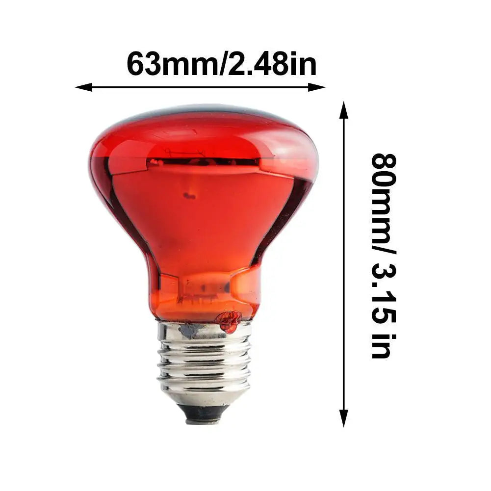 Bombilla calefactora para aves de corral E27, 25W-100W, aislamiento infrarrojo, calefacción para reptiles, plantas, anfibios, mascotas, herramientas de lámpara para ganado