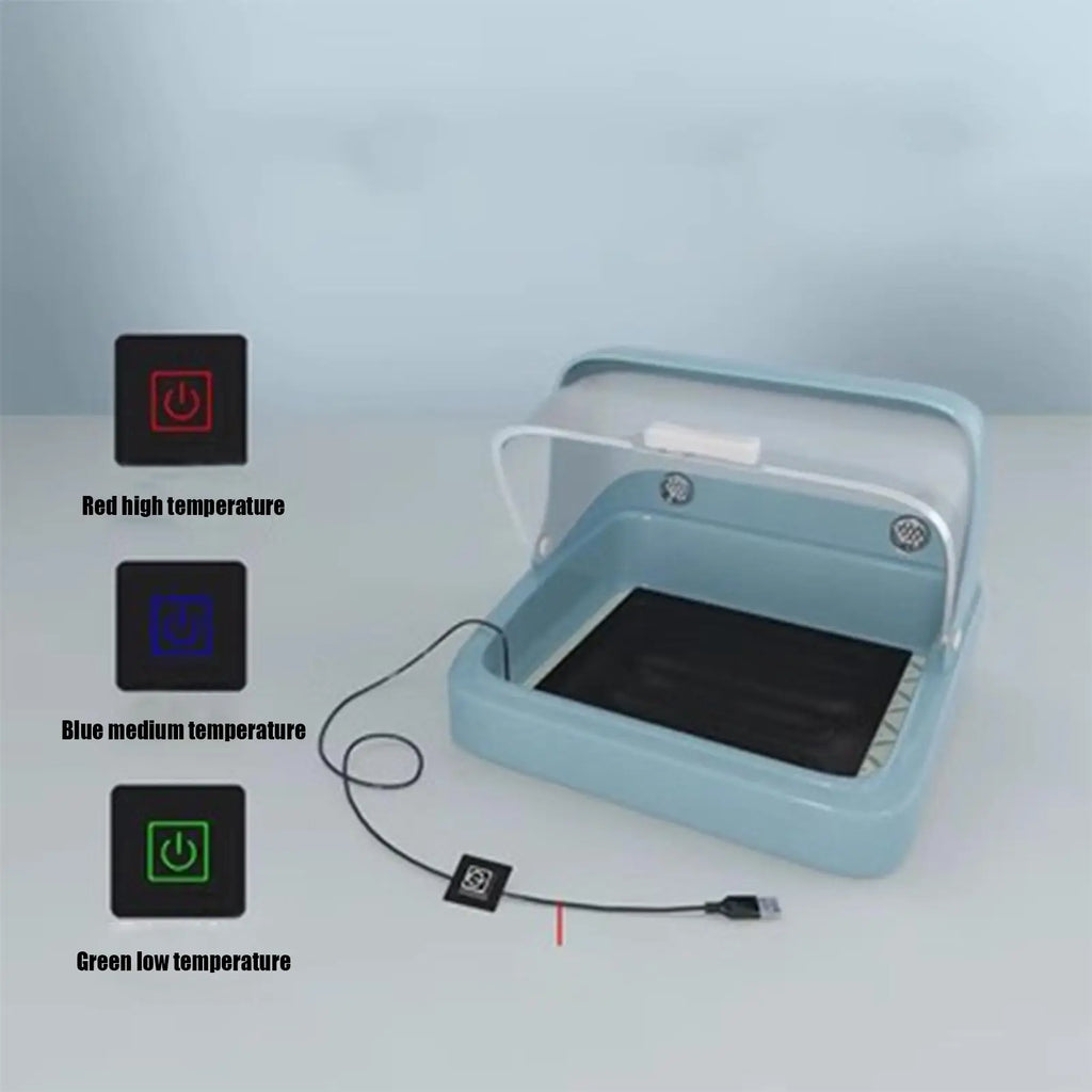 NEW Baby Chick Brooder Bird Incubator Brooding Box Chick Warmer Visual Nesting Box 3 Temperature Heating Pad Poultry Habitat