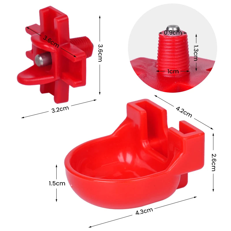 Bebedero Horizontal Automático para Pollos 5/10 uds
