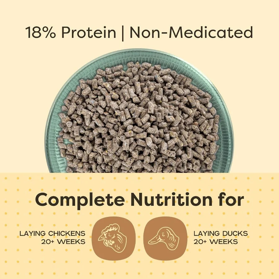 Pellets Orgánicos 18% para Gallinas Ponedoras 2x25 lb
