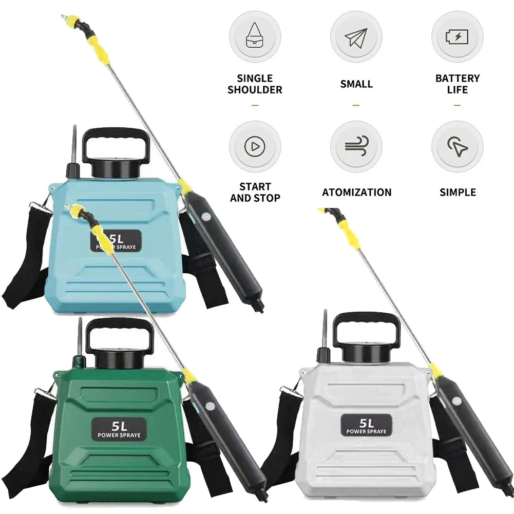 Pulverizador Eléctrico Mochila 5L para Desinfección de Gallinas
