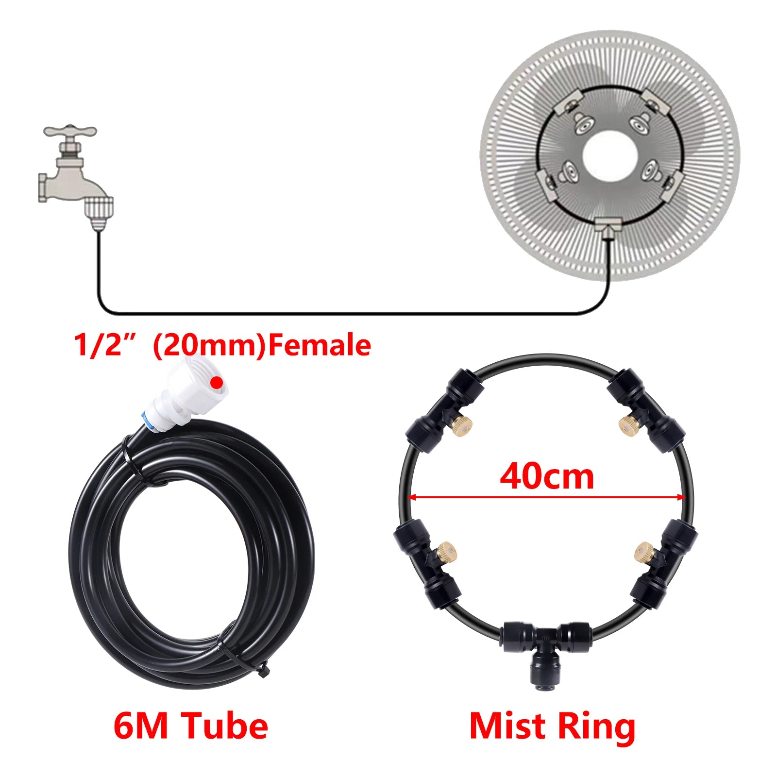 Kit Nebulización 2–4 Bar para Enfriamiento de Gallineros