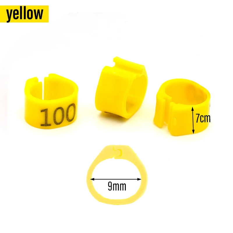 Anillos para Pies de Paloma y Aves de Corral – Pack 100
