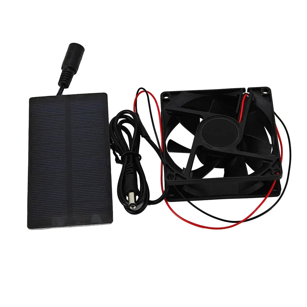 Small Solar Exhaust Fan Mini Cooling Fan Solar Powered Fan Wit Outdoor, Utility Room, Pet House, Chicken House, Dog House