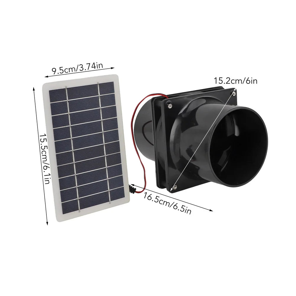10W 12V Solar Exhaust Fan Solar Panel Ventilation Fan Kit For Chicken Coop Greenhouse Shed RVs Boats Enhances Air Circulation