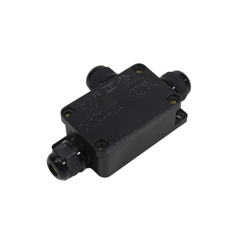 Junction Box Mini Outdoor Waterproof Ip66 Terminals One In Two Out Waterproof Box Plastic Corrosion Resistant Black Junction
