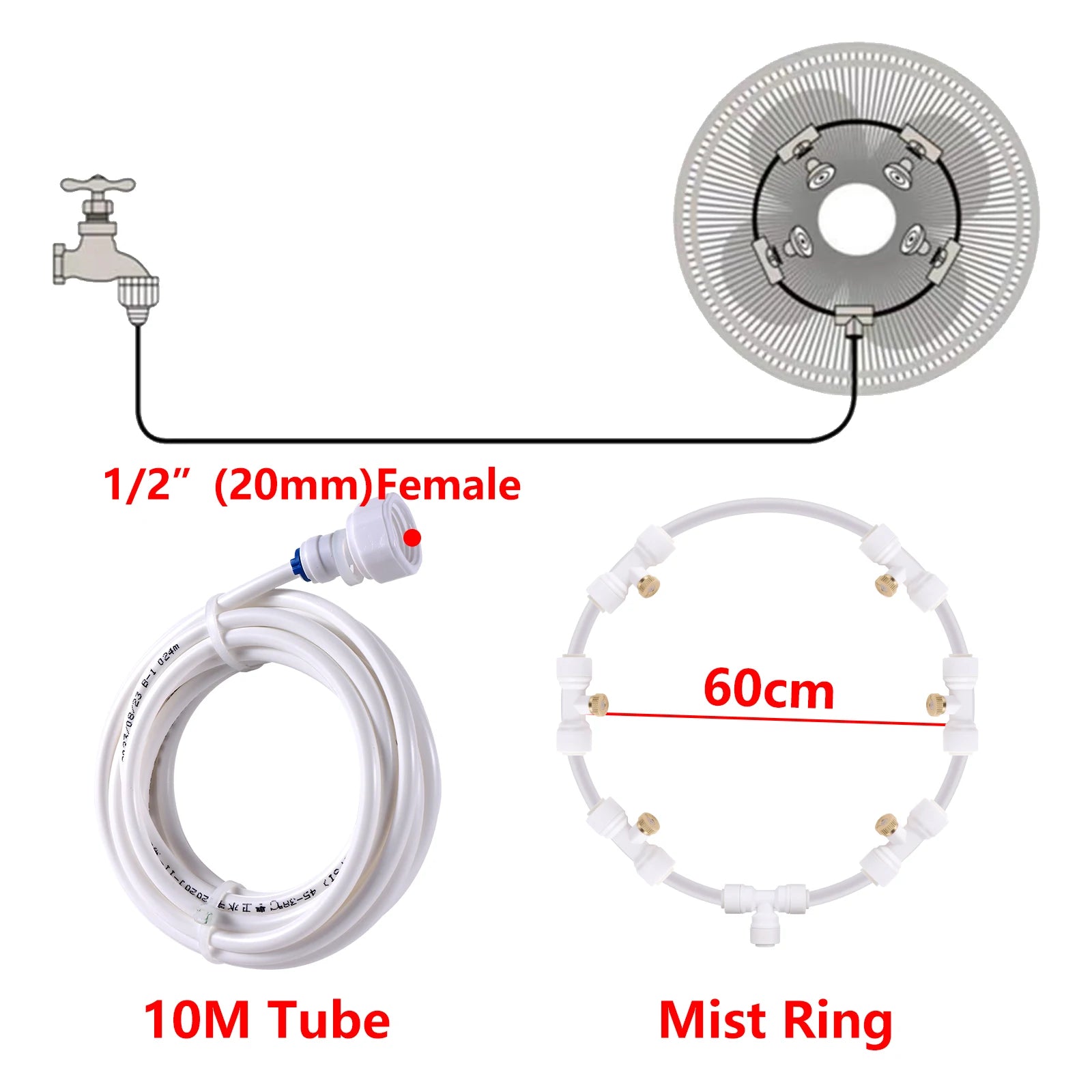 Kit Nebulización 2–4 Bar para Enfriamiento de Gallineros