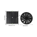Kit Ventilador Solar 100W 10" Impermeable para Gallineros e Invernaderos