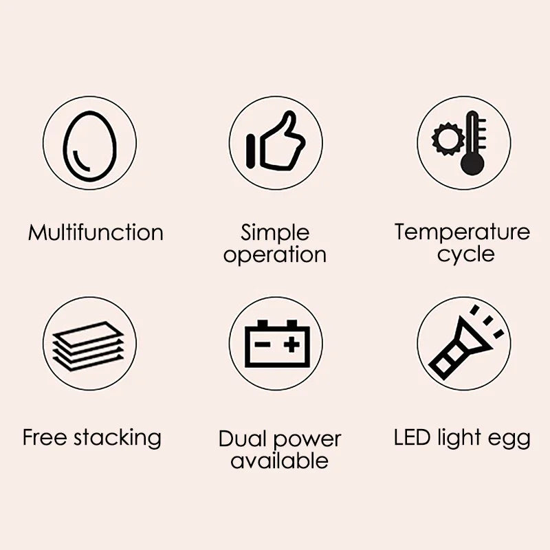16 Eggs Farm Poultry Fully Automatic Turning Egg Incubator Dual-Electric Mini Household Brooder for Chicken Goose Duck Birds
