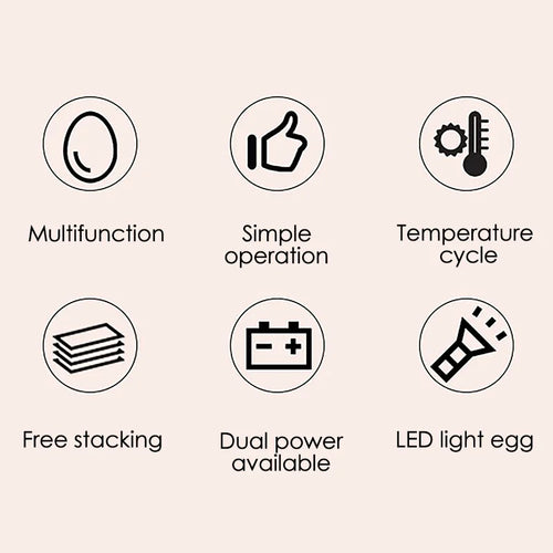 16 Eggs Farm Poultry Fully Automatic Turning Egg Incubator Dual-Electric Mini Household Brooder for Chicken Goose Duck Birds