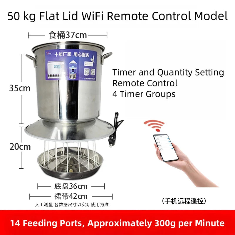 Comedero Automático para Pollos con WiFi y Energía Solar