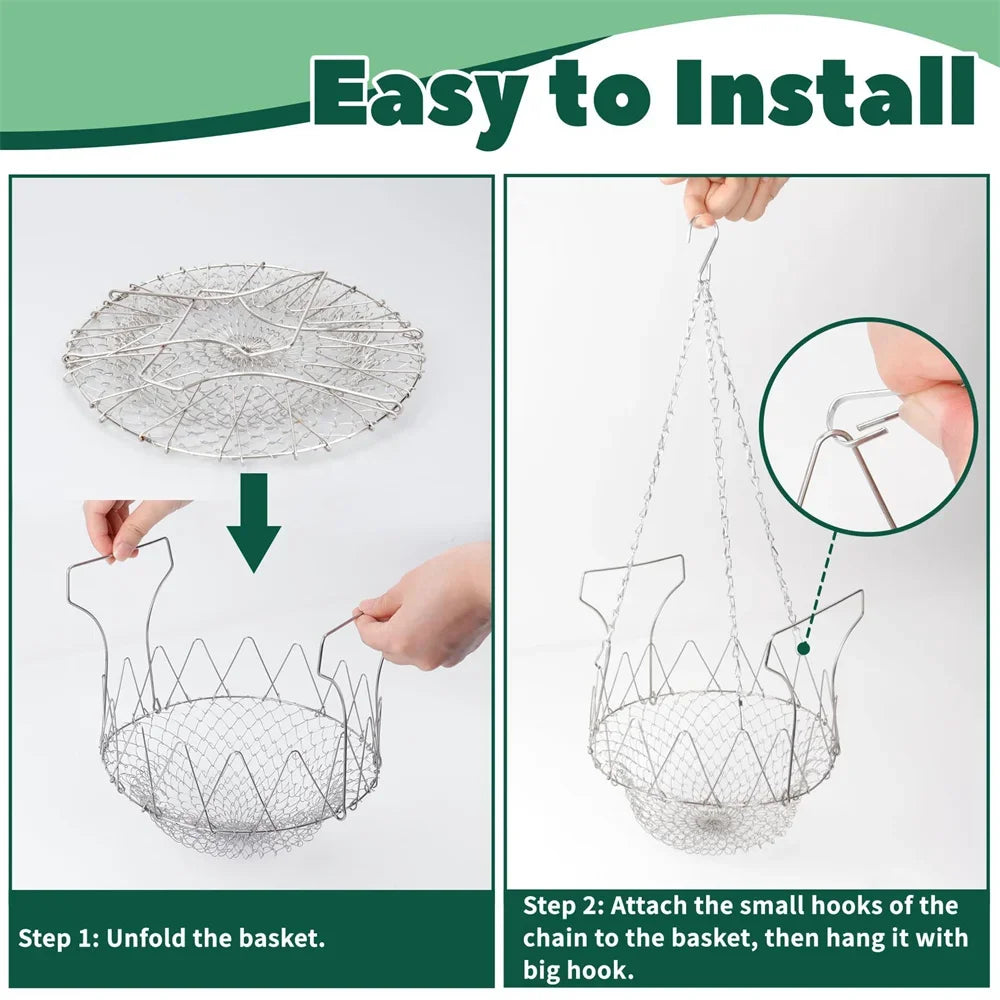 Comedero Colgante de Acero Inoxidable para Aves