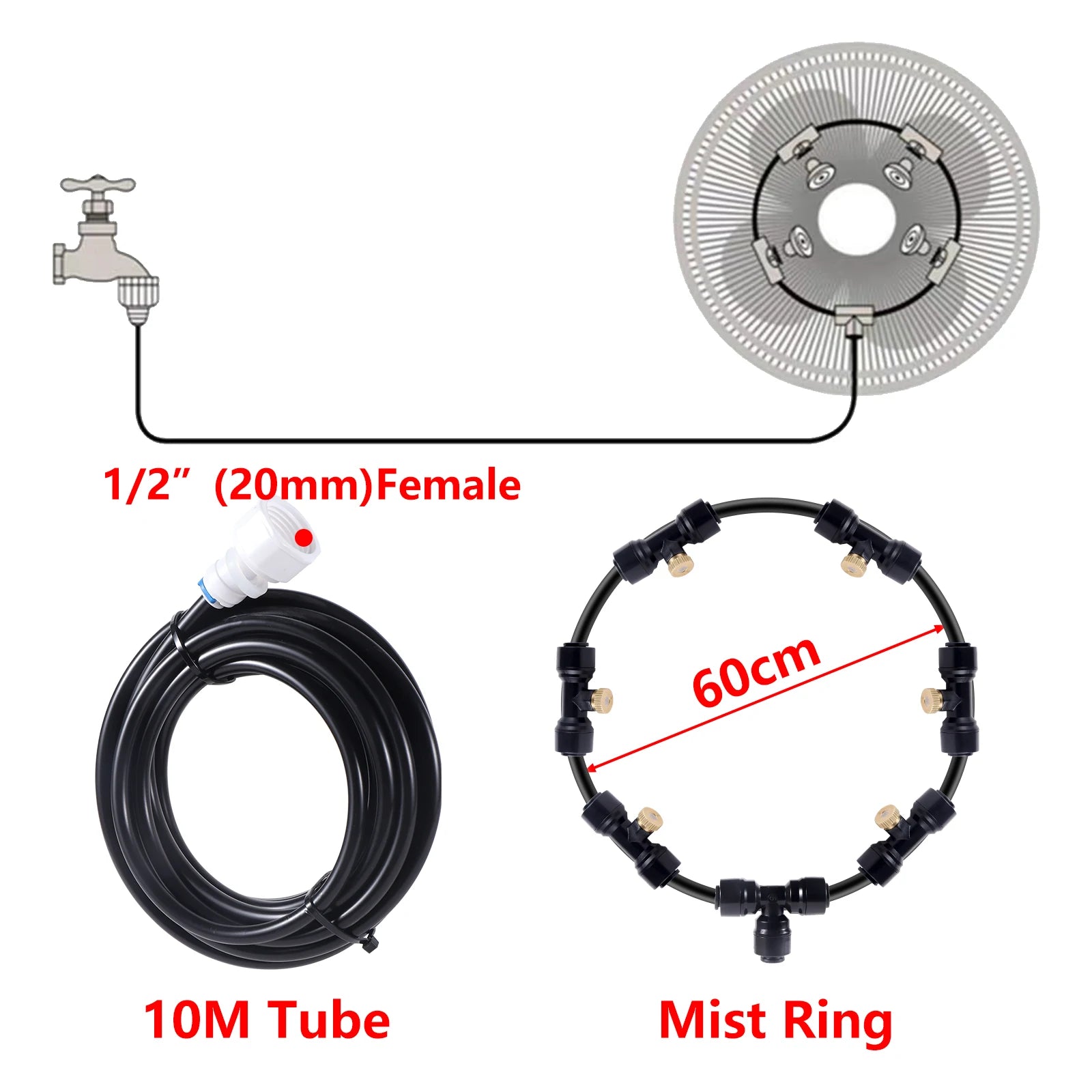 Kit Nebulización 2–4 Bar para Enfriamiento de Gallineros