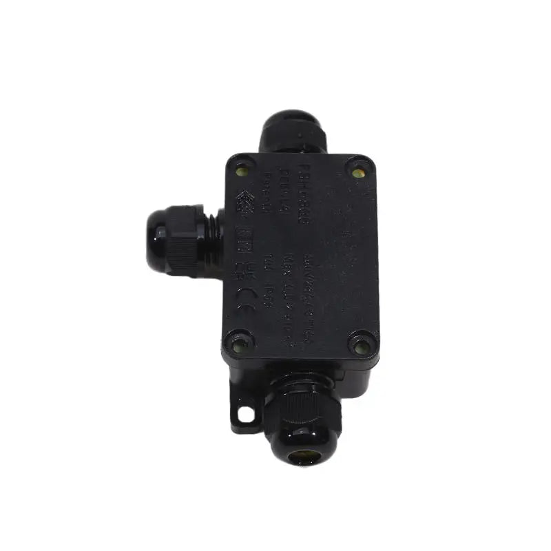 Junction Box Mini Outdoor Waterproof Ip66 Terminals One In Two Out Waterproof Box Plastic Corrosion Resistant Black Junction
