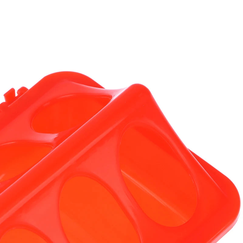 1 Pc Double Row 12/18 Holes Poultry Ground Feeder Plastic Clamshell Feeding Chicken Groove Farm Breeding Supplies