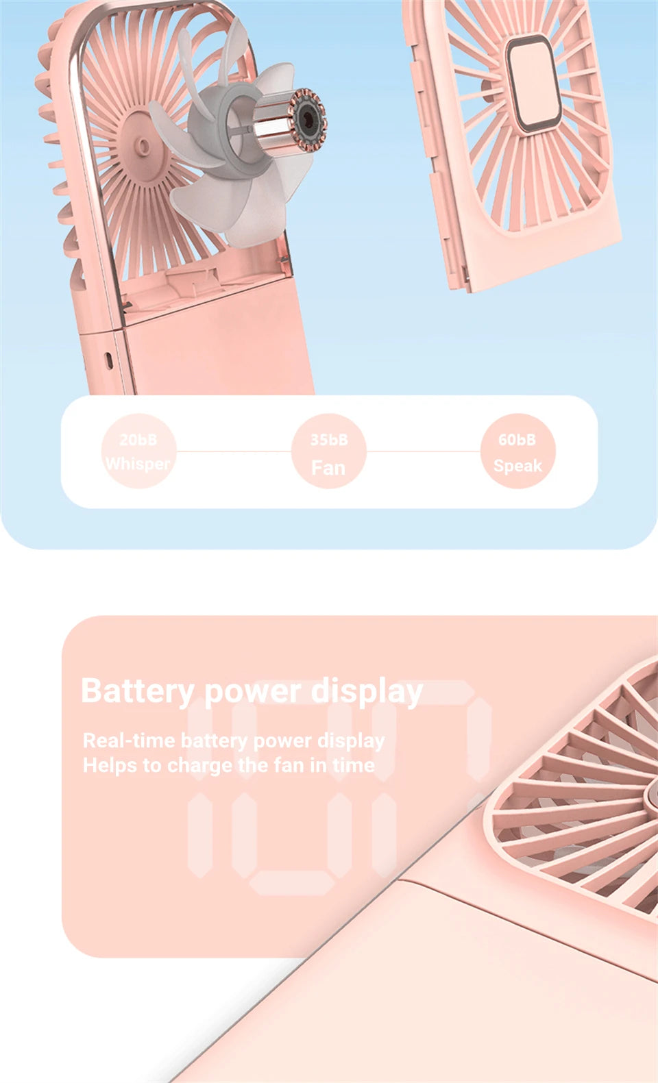 Foldable Hanging Neck Fan Cooling Desktop Refrigeration Handheld USB Mini Fan Camping Mute Ventilador Air Cooler for Sports