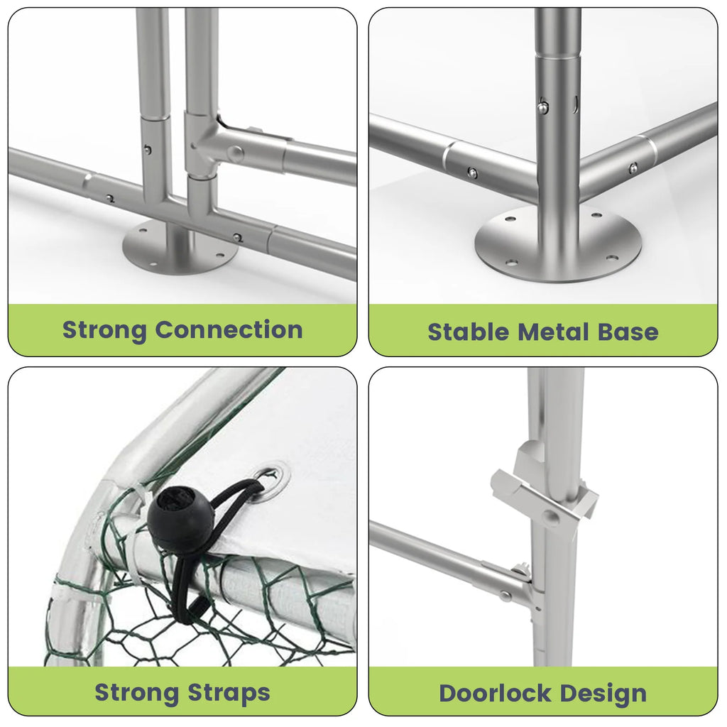 Jaula de Metal con Cubierta Impermeable