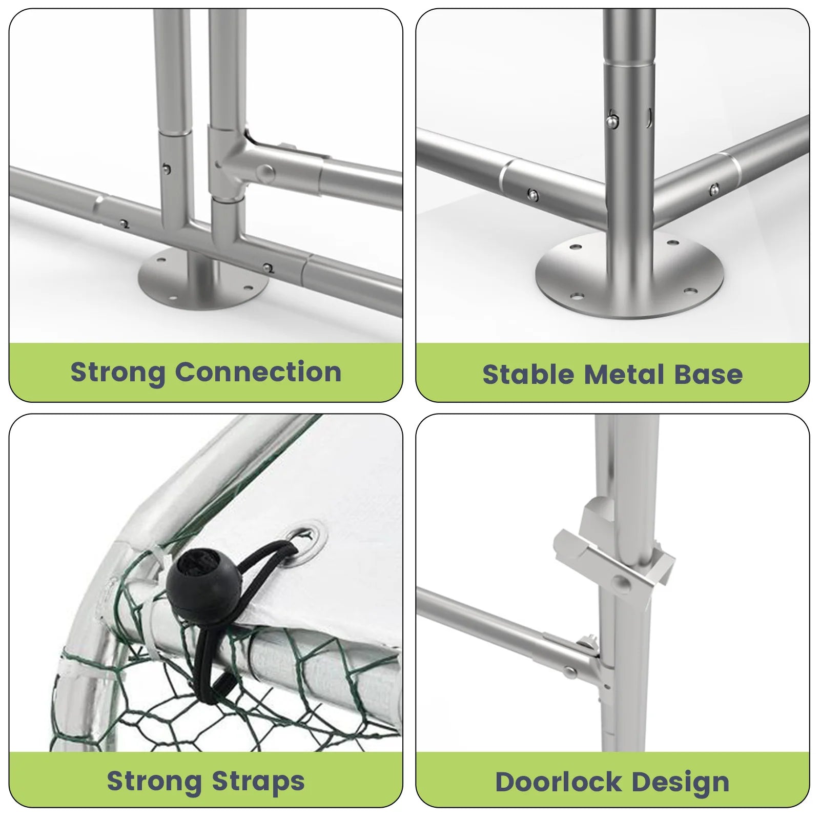 Jaula de Metal con Cubierta Impermeable