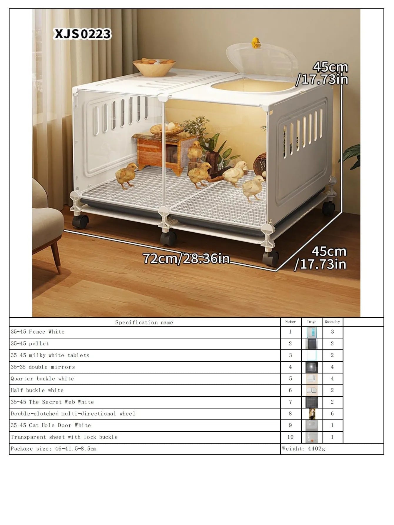 Jaula de Hierro para Codornices con Bandeja