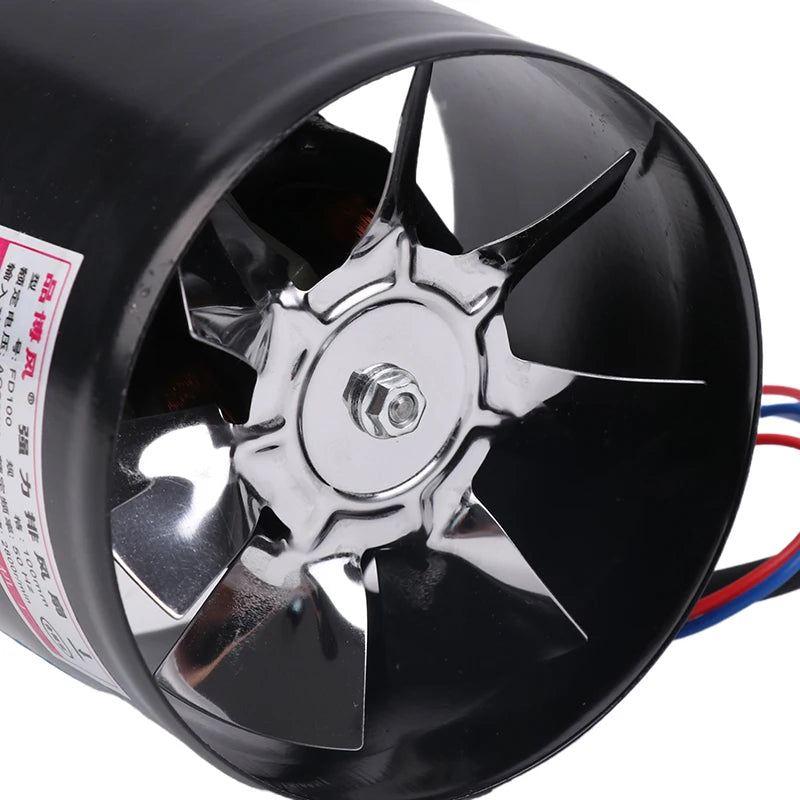 4 Inch Fan Air Ventilator For Home Kitchen Metal Pipe Ventilation Exhaust Fan Mini Extractor Bathroom Toilet Wall Fan Duct Fan