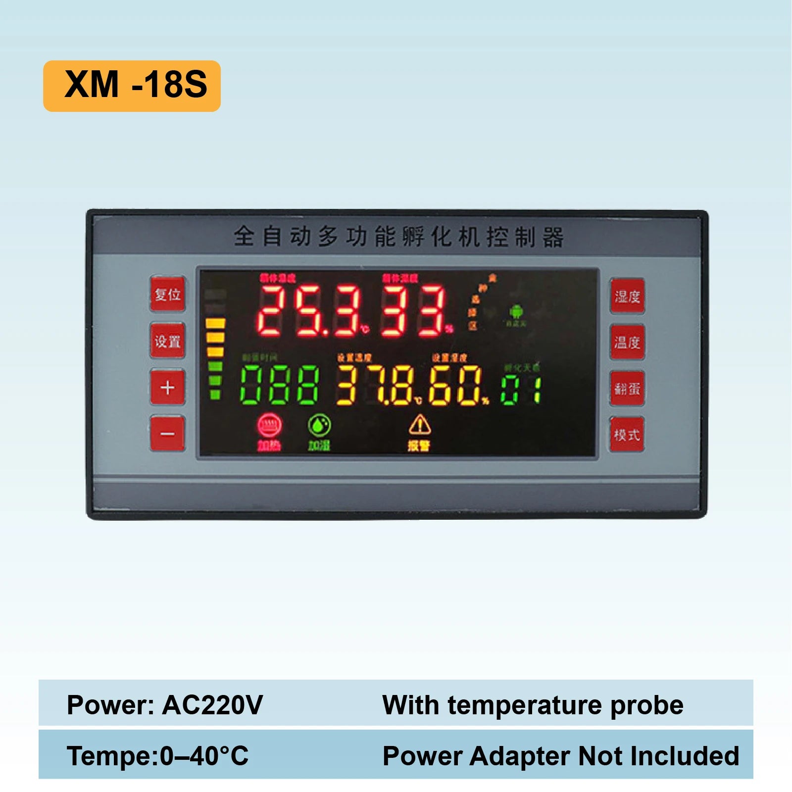 Controlador Digital de Temperatura y Humedad para Incubadora