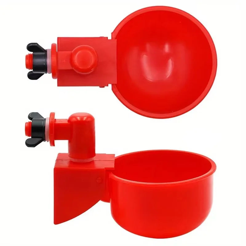 10/20/50 Uds taza automática para aves de corral bebedero de agua para pollos patos codorniz pájaros dispensador de agua colgante para beber 3/8 pulgadas