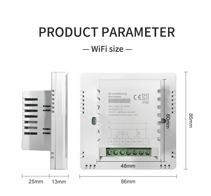 Digital Central Air Conditioning FCU Fan Coil Unit Thermostat Weekly Programmable Temperature Controller Wholesale Price