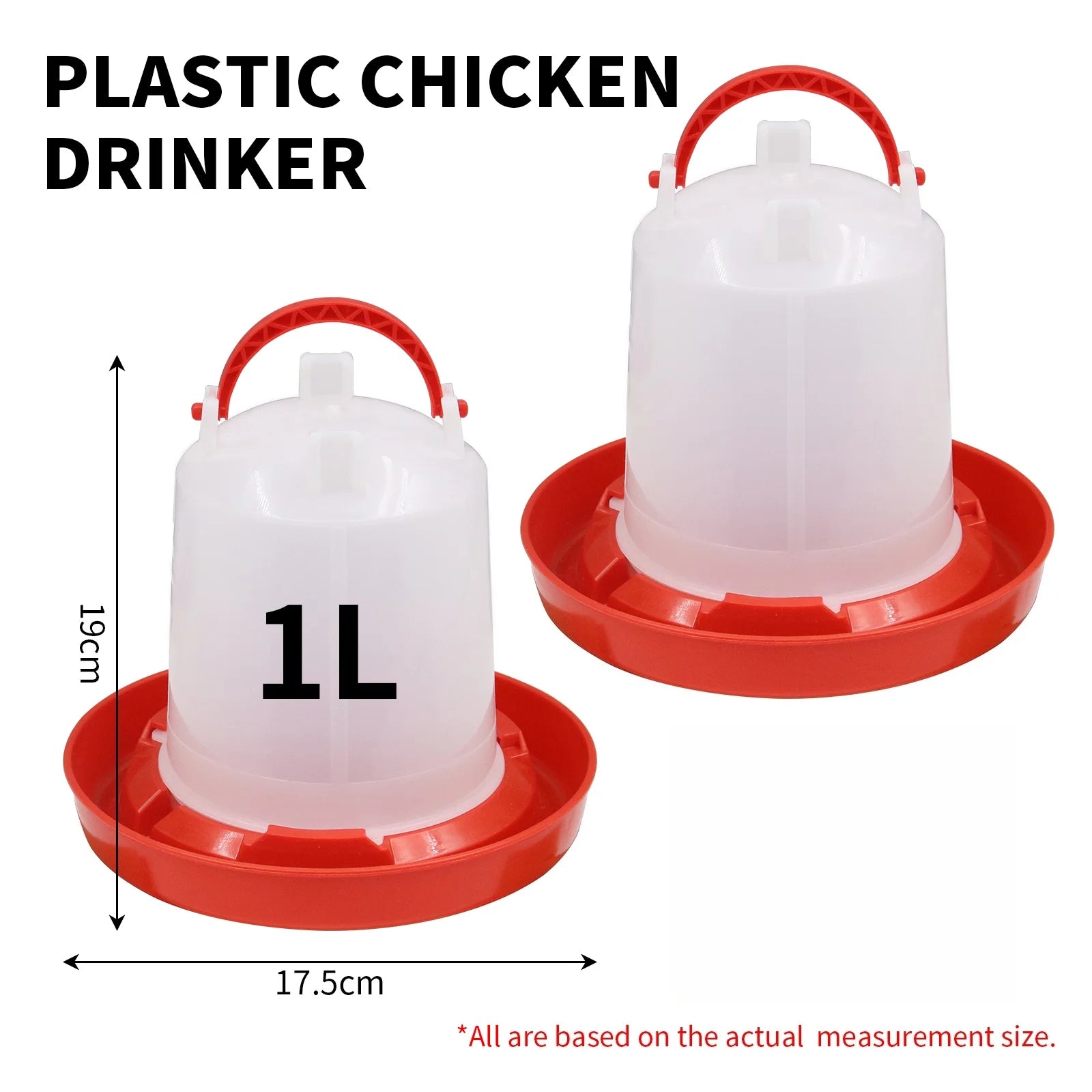 Cubo de agua automático para pollo, dispositivo de alimentación de gallina, gallo, gallina, suministro de agua de granja, 1/1, 5/2/3/4/5/6/8/11/14/16/18L