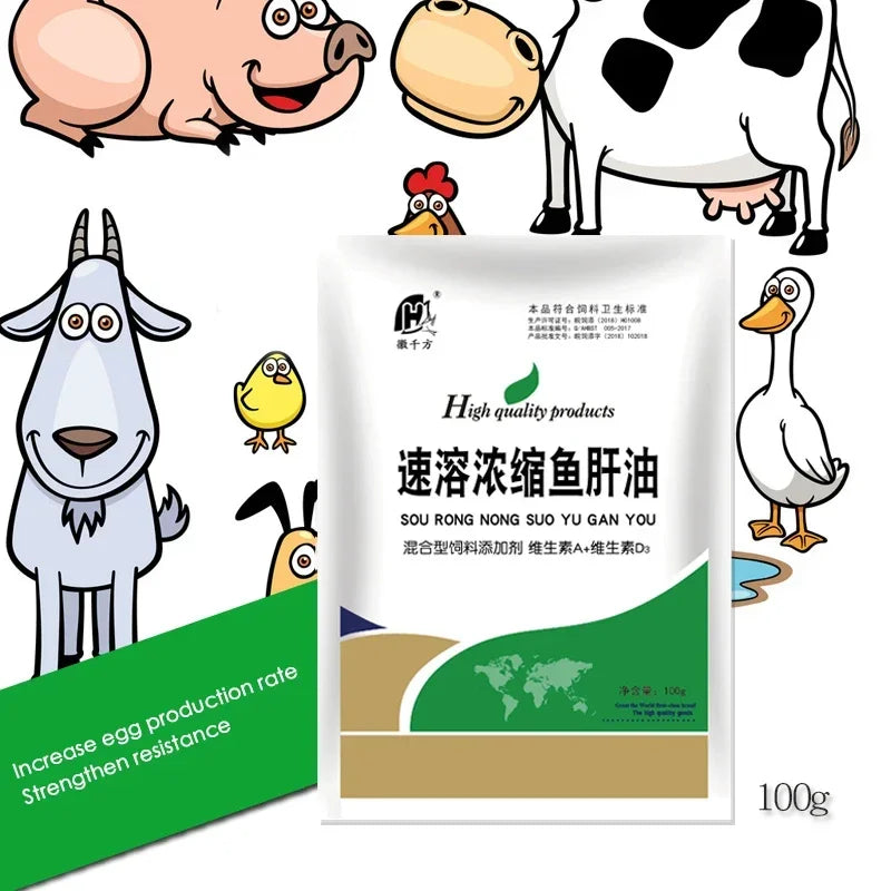 Vitamina ADE Concentrada 100g para Gallinas y Pollos