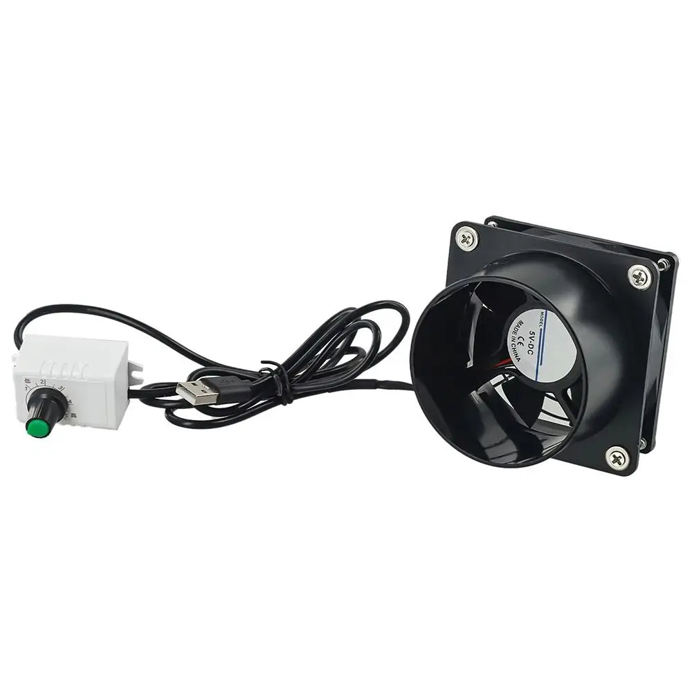 1Pcs Adjustable Speed USB Exhaust Fan Duct Air Ventilation with Pipe Air Blower Simple Mini Fume Absorber