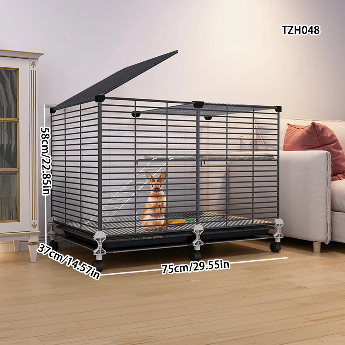 Jaula Doble para Conejos con Bandeja