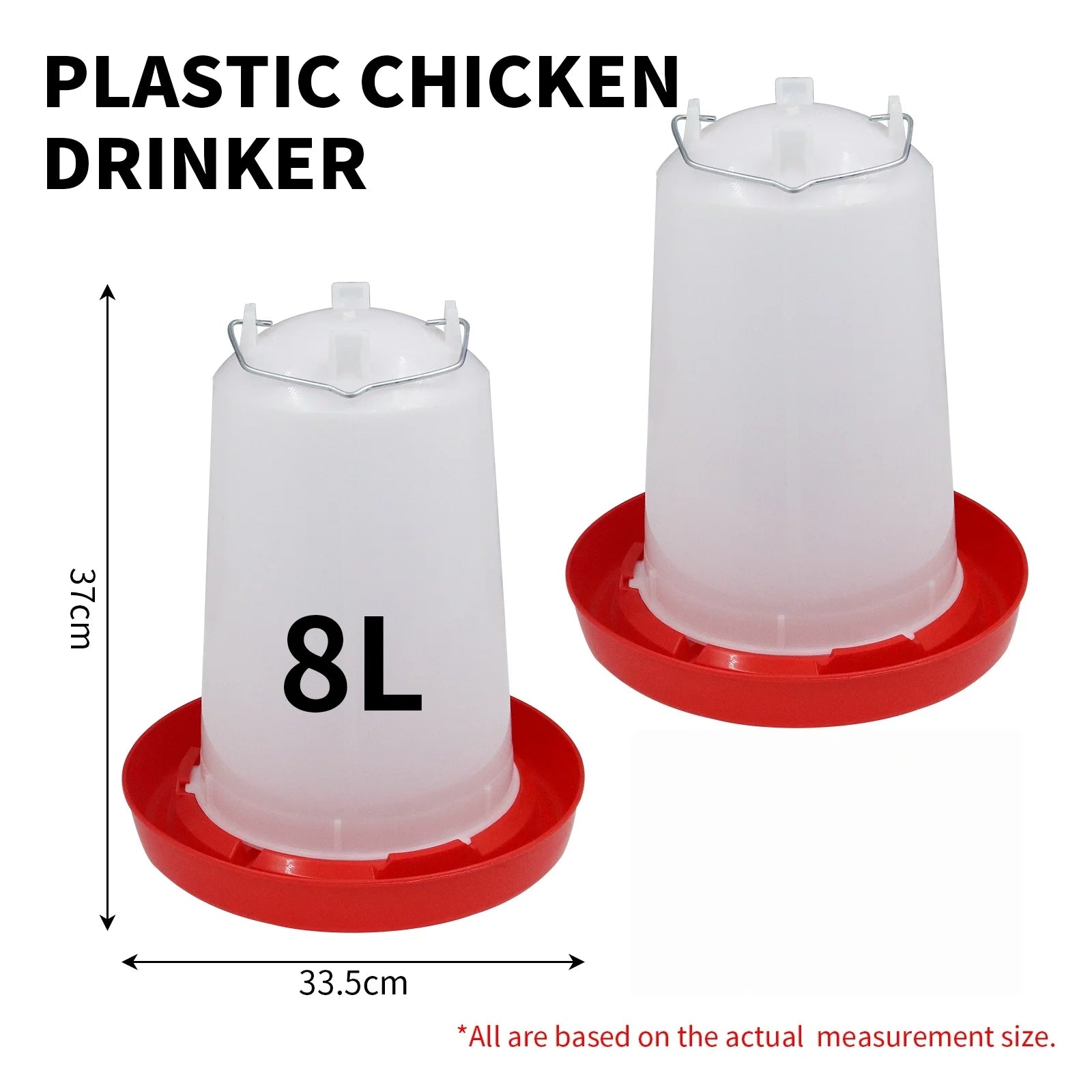 Cubo de agua automático para pollo, dispositivo de alimentación de gallina, gallo, gallina, suministro de agua de granja, 1/1, 5/2/3/4/5/6/8/11/14/16/18L