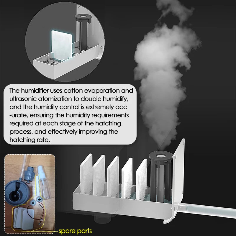 Incubadora Automática 24 Huevos con Pantalla Táctil