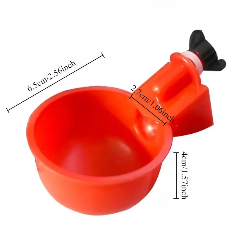 Cuenco para beber pollo, dispensador de agua automático para aves de corral, dispensador de agua automático para palomas, cuenco de alimentación para pollitos pequeños, 2/10 Uds.