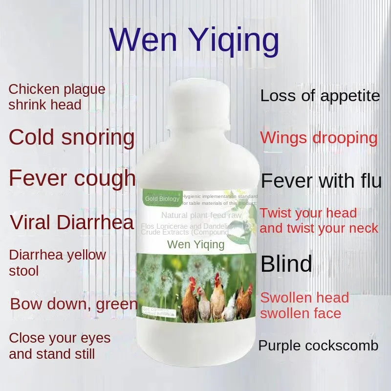 Tratamiento Líquido 250ml para Peste y Resfriado en Gallinas