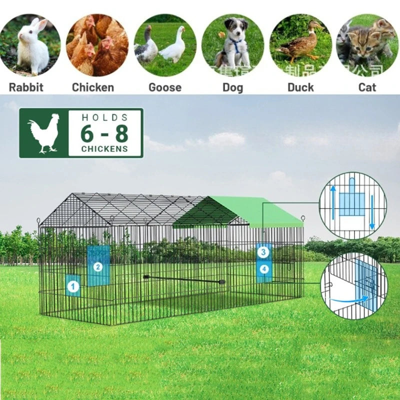 Gallinero Plegable Grande para Aves de Corral