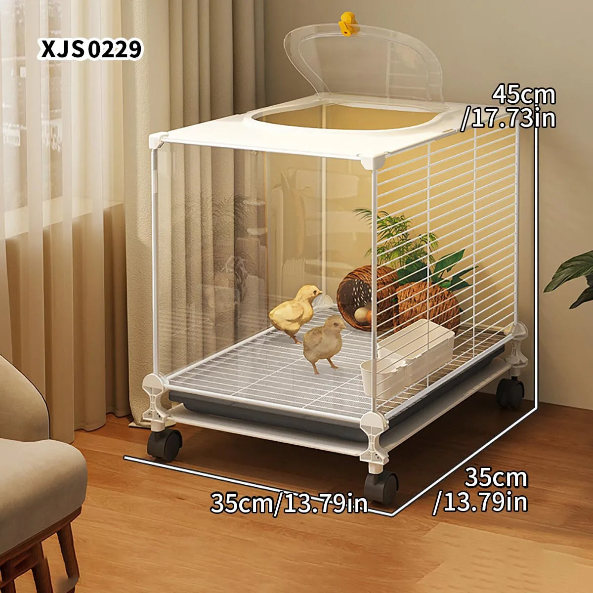 Jaula de Hierro para Codornices con Bandeja