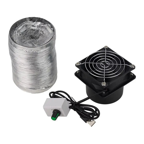 1Pcs Adjustable Speed USB Exhaust Fan Duct Air Ventilation with Pipe Air Blower Simple Mini Fume Absorber