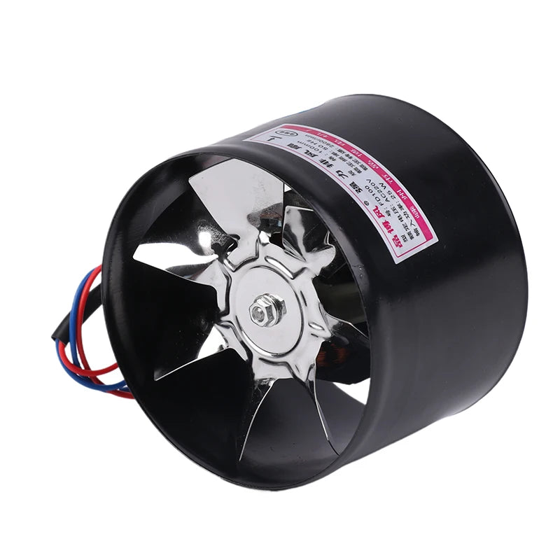 4 Inch Fan Air Ventilator For Home Kitchen Metal Pipe Ventilation Exhaust Fan Mini Extractor Bathroom Toilet Wall Fan Duct Fan