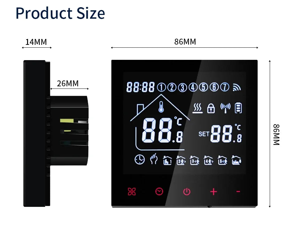 WiFi Smart Thermostat Temperature Controller Tuya Smart Life For Floor Heating Electric/Water Gas Boiler Works With Alexa Alice