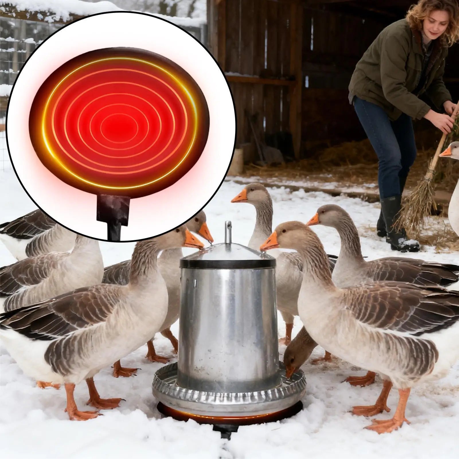 Calentador 220V para Bebedero de Gallinas