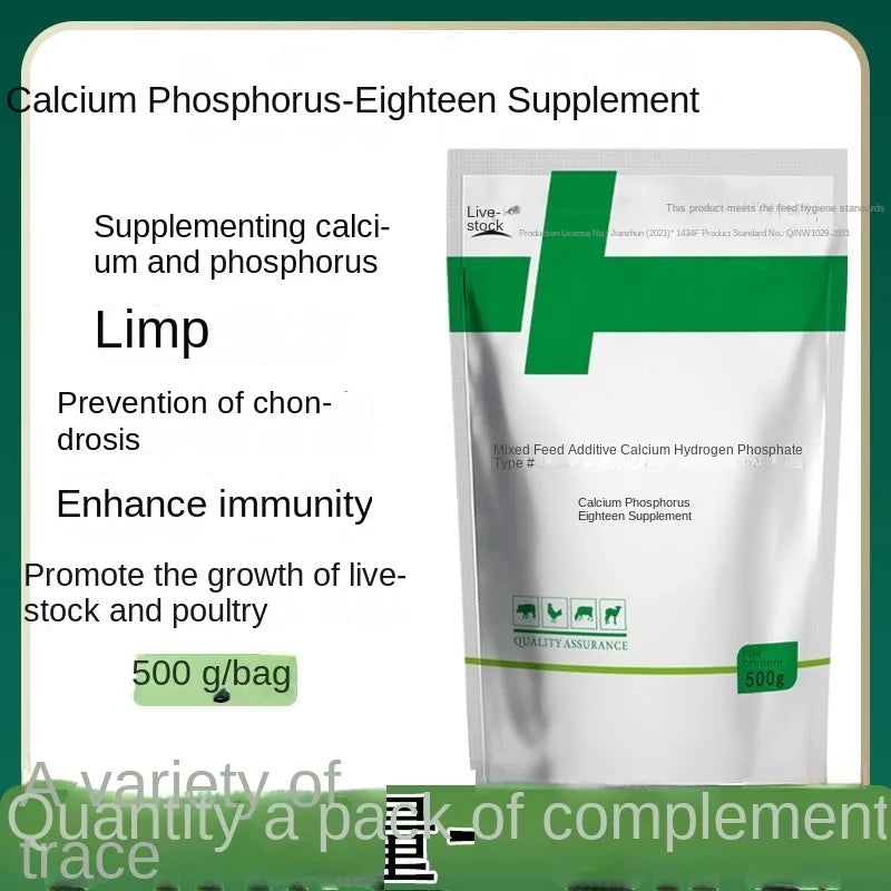 Calcio en Polvo para Pollos y Ganado 500g