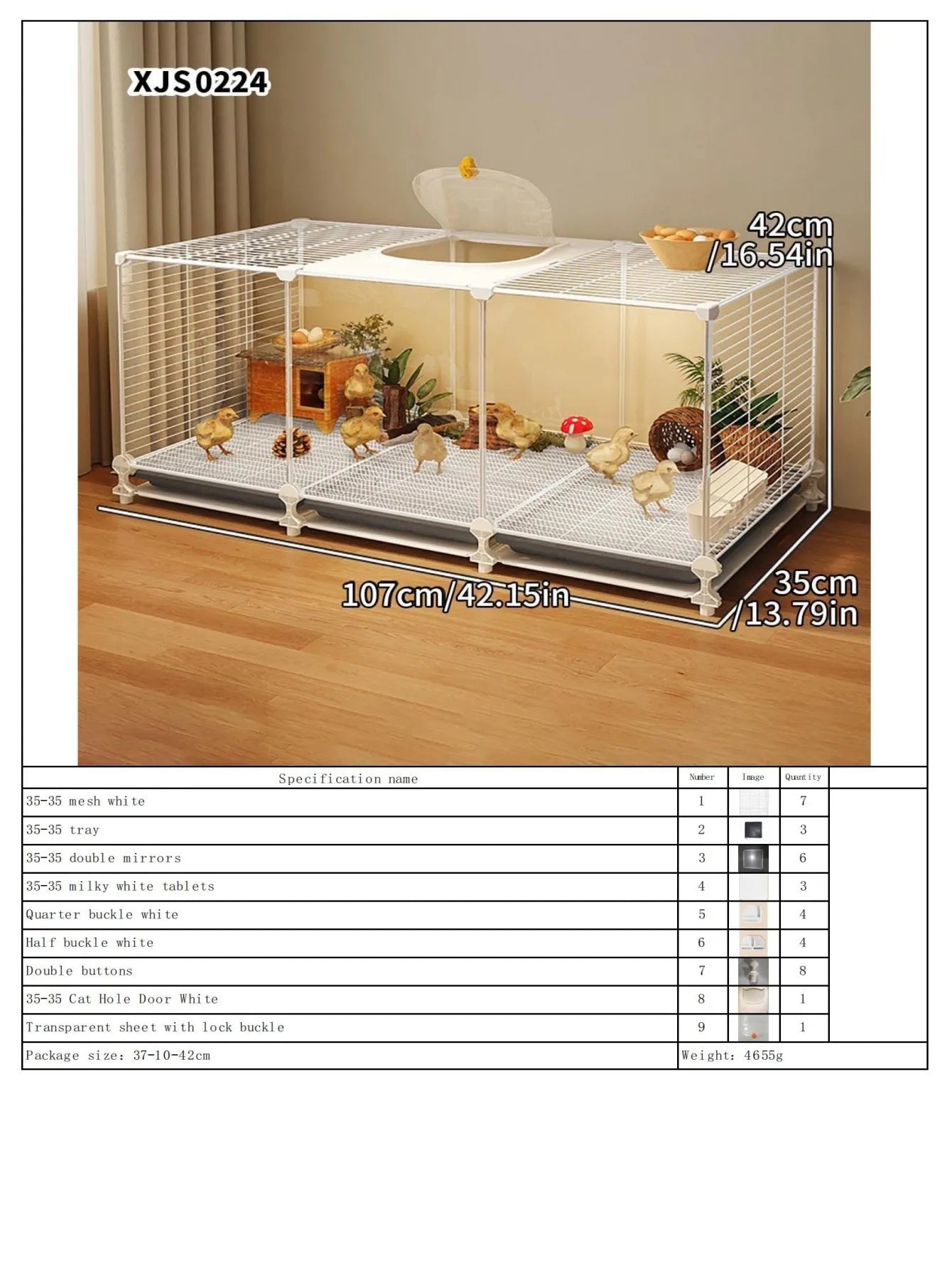 Jaula de Hierro para Codornices con Bandeja