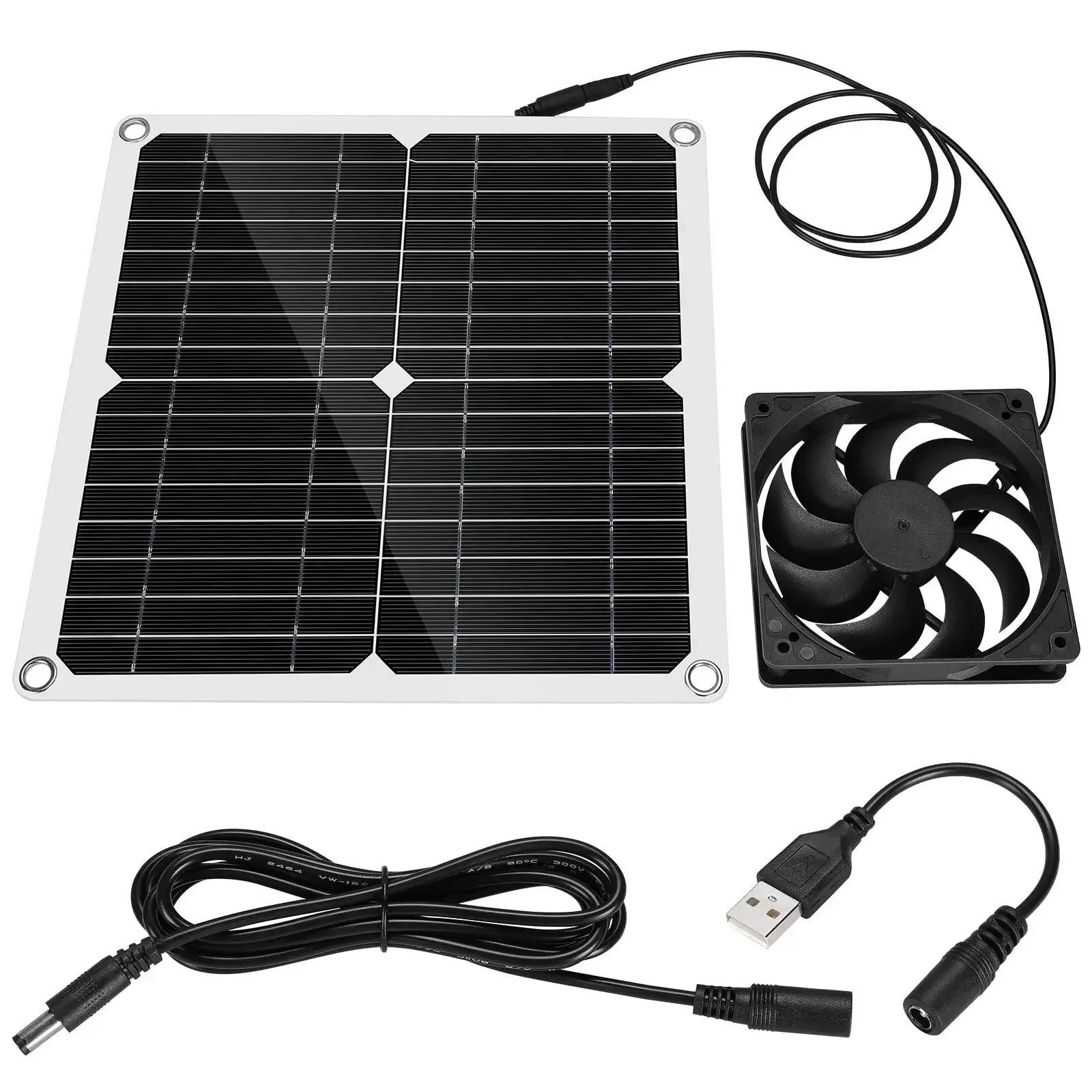 Ventilador Solar 500W para Gallinero e Invernadero 12V