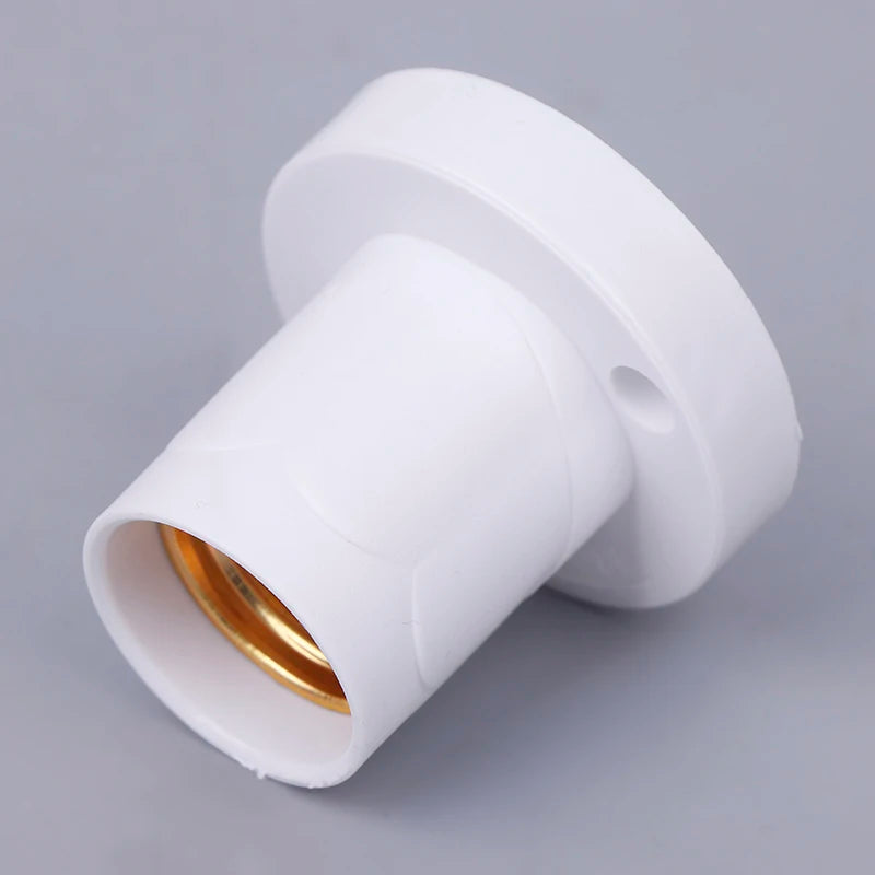 LED Lighting Bulb Socket E27 Socket 10A Flat Head Screw Rotatable Straight And Oblique 230V White Socket Light Fitting